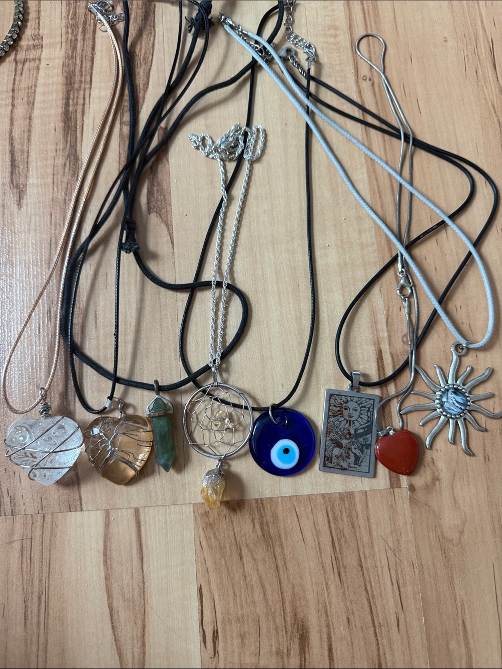 Assorted Women's Pendant Necklace Collection - Blue, Red, Green, Gold, Silver